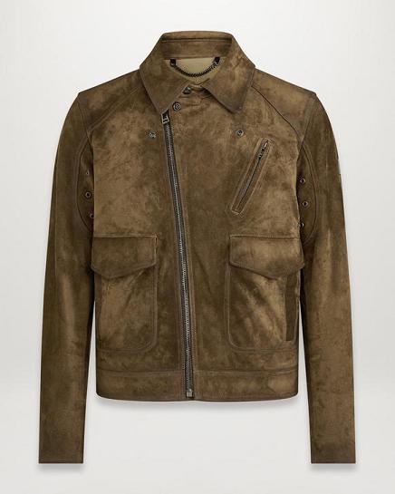 Veste En Peau De Mouton Belstaff Homme Charlie Marron Foncé France MA6493082